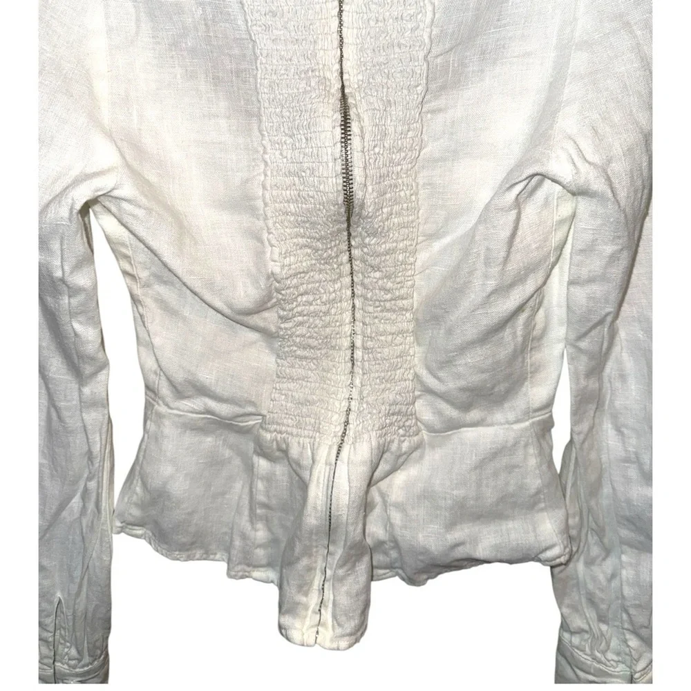 Host Pick 🎉▶️ Reformation ◀️ Paloma White Linen Lace Up Top